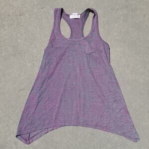 OP asymmetric pocket racerback tank purple gray XS